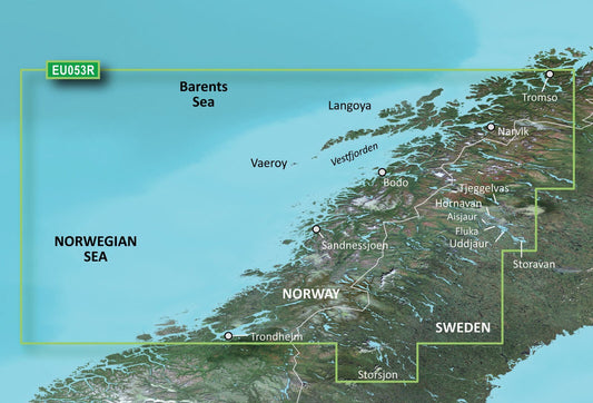 Garmin BlueChart® g3 Vision® HD - VEU053R - Trondheim - Tromsø - microSD™/SD™ - The Online Fishing Store