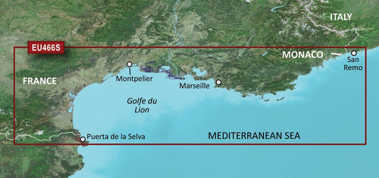 Garmin BlueChart® g3 Vision® HD - VEU466S - Golfe Du Lion to San Remo - The Online Fishing Store