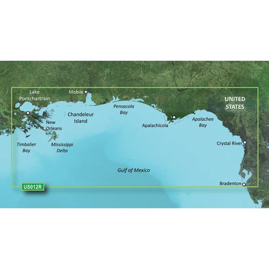 Garmin BlueChart® g3 Vision® HD - VUS012R - Tampa - New Orleans - The Online Fishing Store