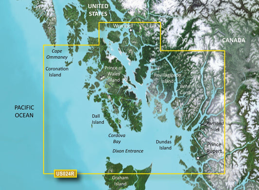 Garmin BlueChart® g3 Vision® HD - VUS024R - Wrangell - Dixon Entrance - The Online Fishing Store