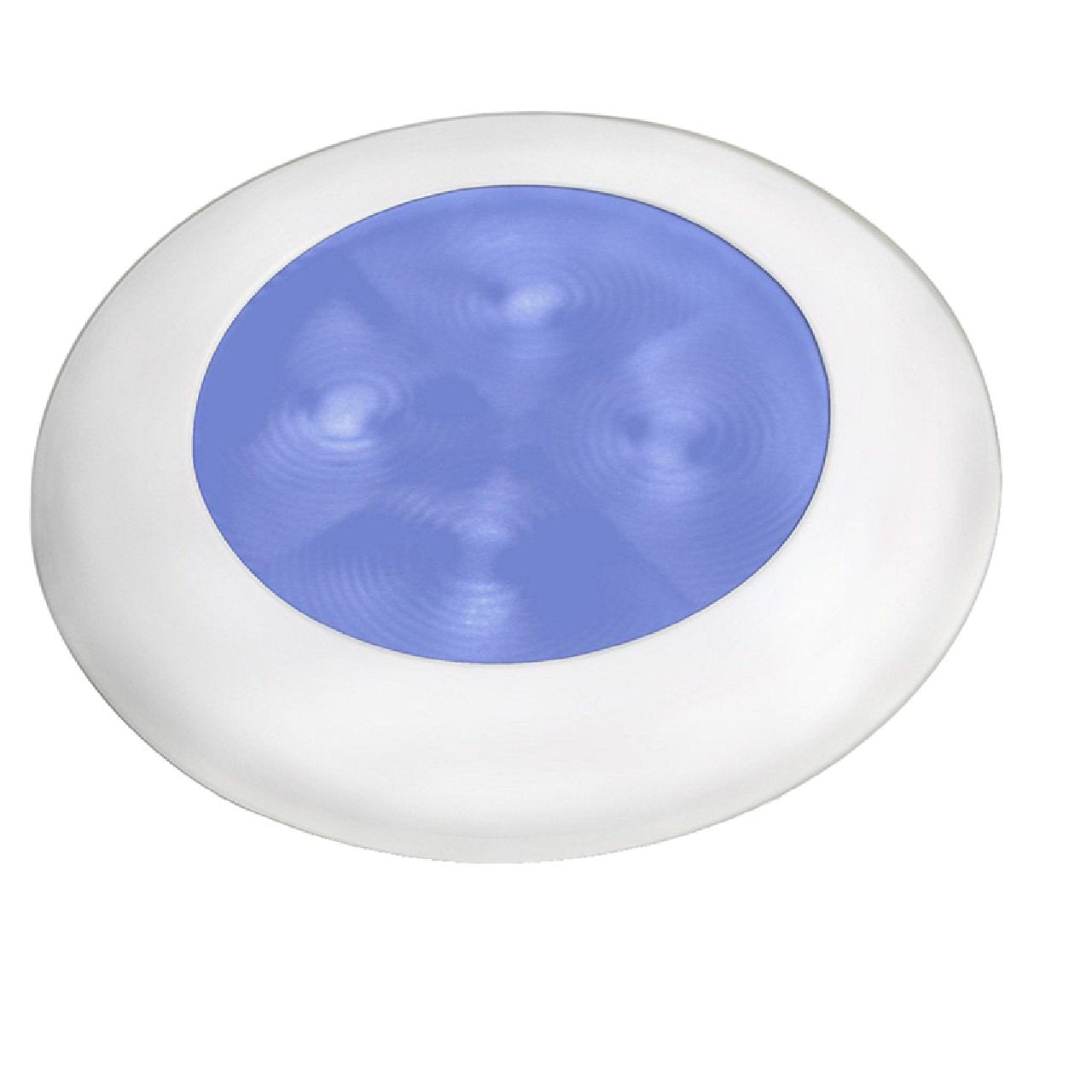 Hella Marine Slim Line LED 'Enhanced Brightness' Round Boat Courtesy Lamp - Blue LED (2 pack)