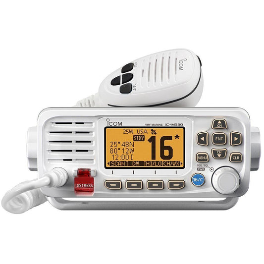 Icom M330 VHF Radio Compact Marine Radio w/GPS - White (M330G)