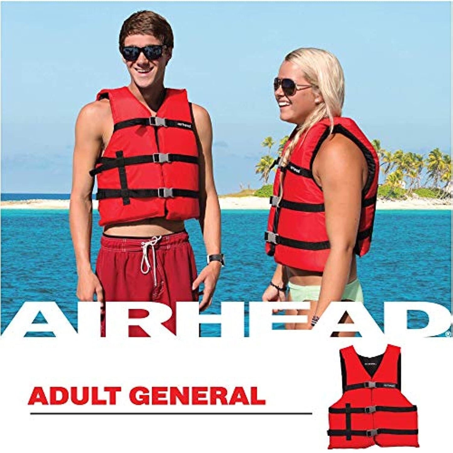 AIRHEAD GENERAL PURPOSE LIFE VEST Red 50-62"