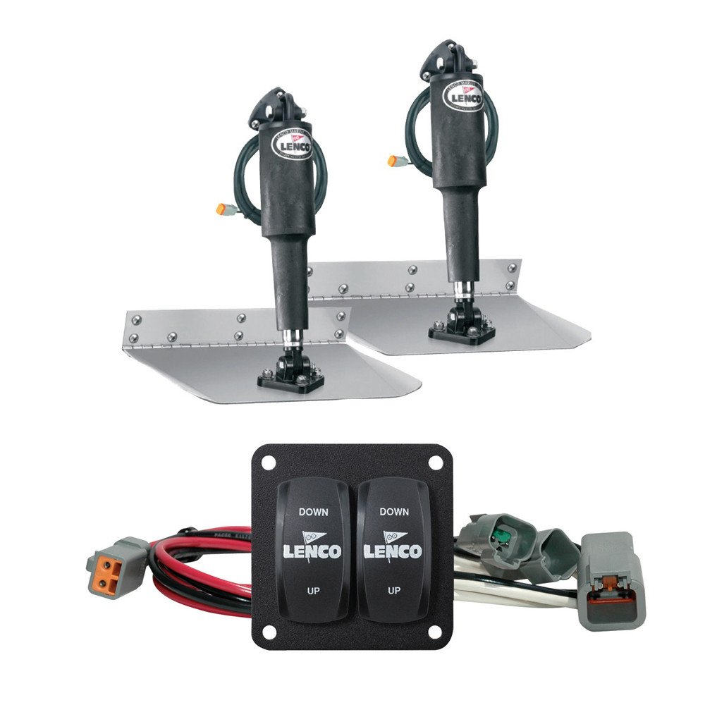 Lenco 9" x 12" Standard Trim Tab Kit w/Double Rocker Switch for boats 16-25'