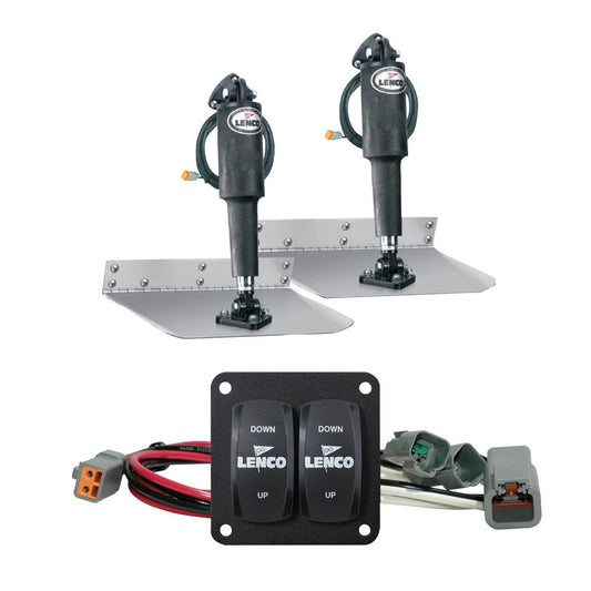 Lenco 9" x 12" Standard Trim Tab Kit w/Double Rocker Switch for boats 16-25'