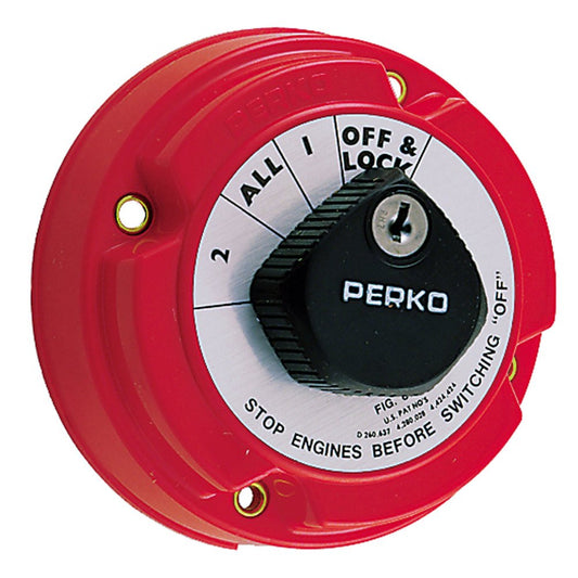 Perko Battery Selector Switch with Key Lock Medium Duty 8502DP