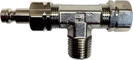 Uflex Tee Fitting w/Bleed Nipple for IB & Stern Drive Cylinders
