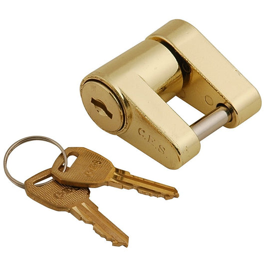 C.E. Smith Brass Boat Trailer Coupler Key Lock- Keeps Trailer Safe (00900-40)