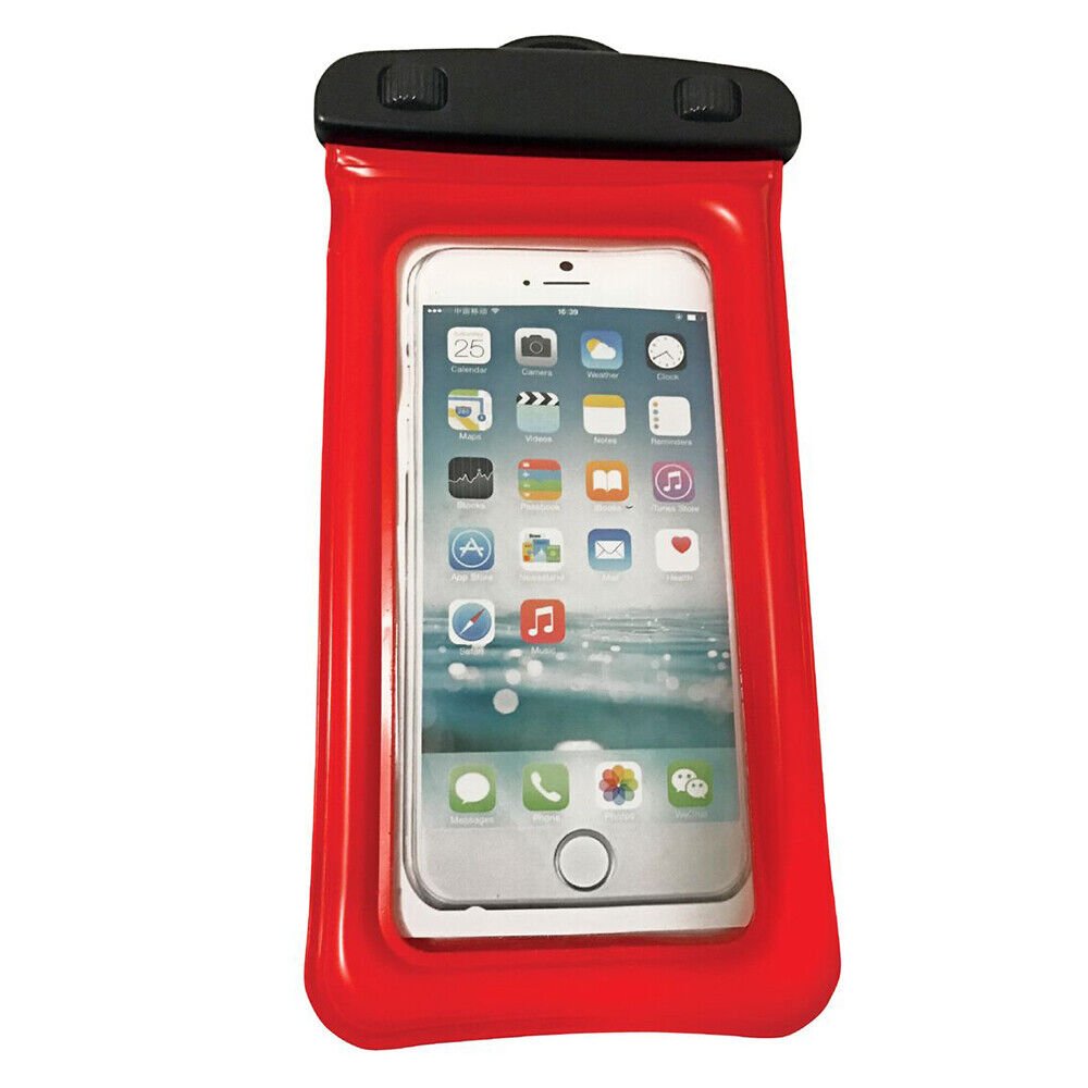 WOW Watersports H2O Proof Phone Holder - Red 4" x 8