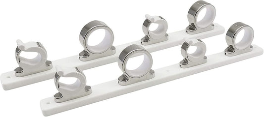 TACO Metals 4-Rod Stainless Steel/Delrin Fishing Rod Hanger Rack