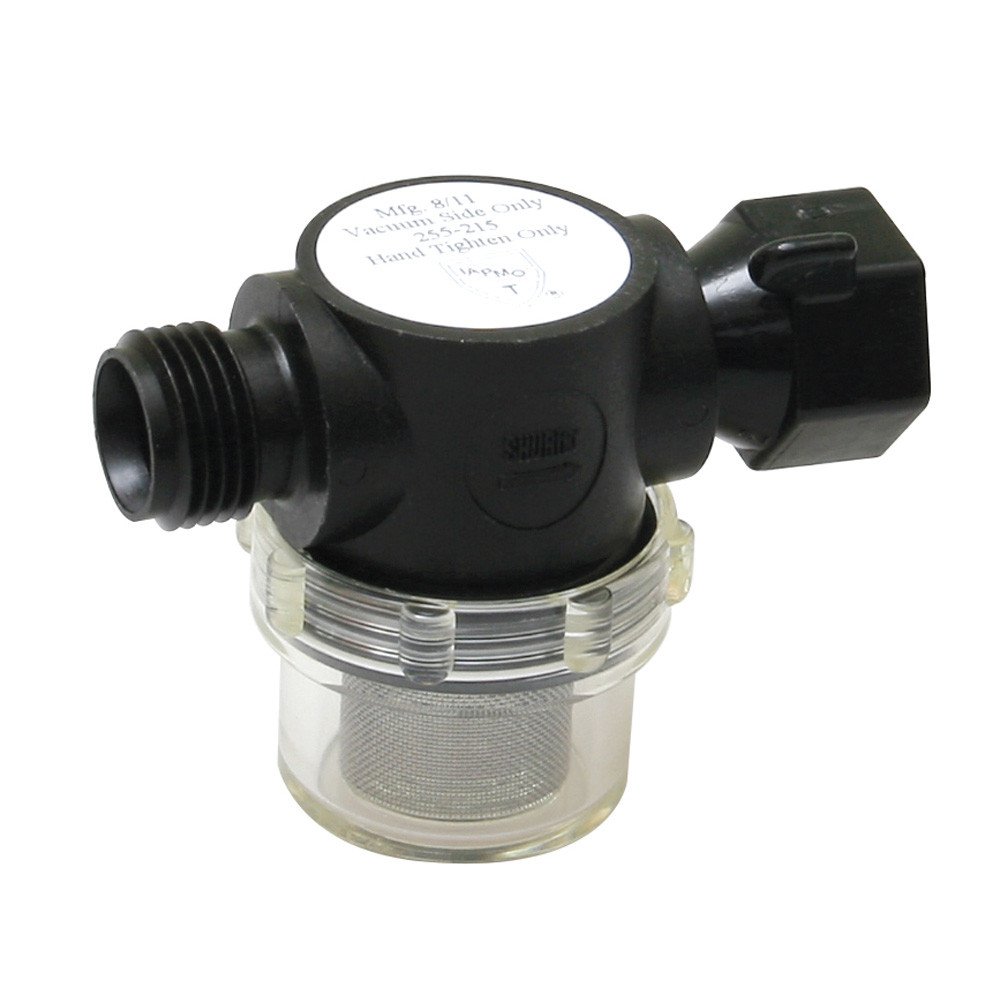 Shurflo Swivel Nut Strainer - 1/2" Pipe Inlet - Clear Bowl