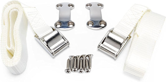 Kuuma Cooler Tie Down Strap Kit -W/ Straps, Mounting Bracket, and Screws