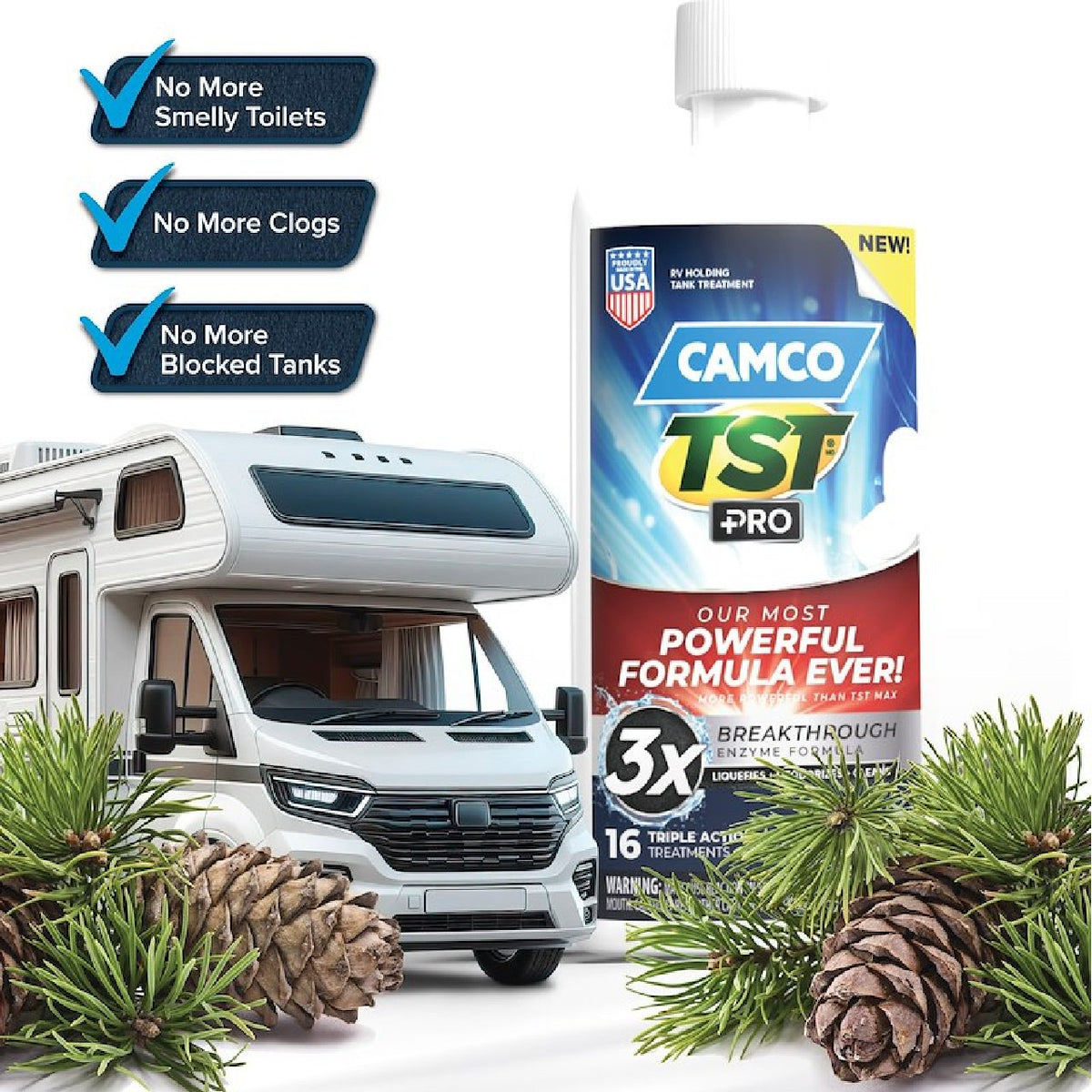 Camco TST Pro RV Holding Tank Treatment - American Pine - 32oz