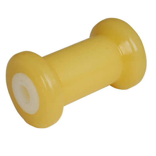 C.E. Smith Trailer Spool Roller 5" - 5/8" ID - Gold TPR w/Bushing White Solid