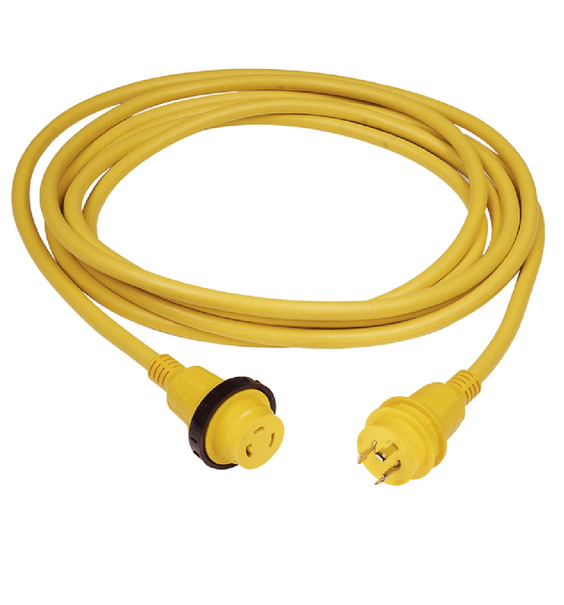 Marinco 30A 25' Molded Shore Power Cordset - 125V - Yellow