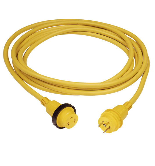Marinco 30A 25' Molded Shore Power Cordset - 125V - Yellow