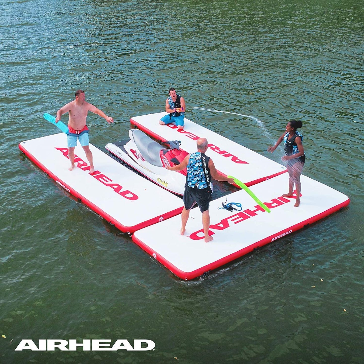 Airhead Watermat Air Dock | Inflatable and Holds Over 2000 Pounds, 12 Person