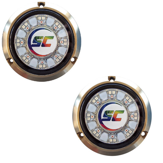 Shadow-Caster SCR-24 Bronze Underwater Boat Light - 24 LEDs - (2 Pack)