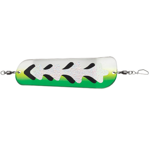 Luhr-Jensen Money Roll Flasher - 11" Fishing Lure - Glow Biohazard
