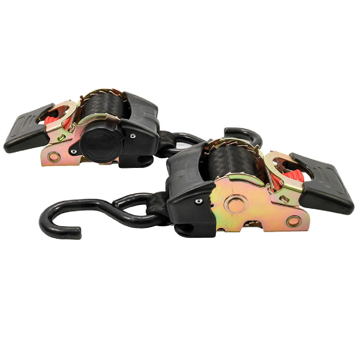 Camco Retractable Boat Trailer Tie Down Straps - 2" Width 5.5' Bolt On