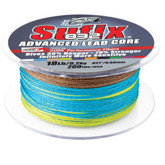 Sufix 832 Advanced Lead Core - 18lb - 10-Color Metered - 200 yds