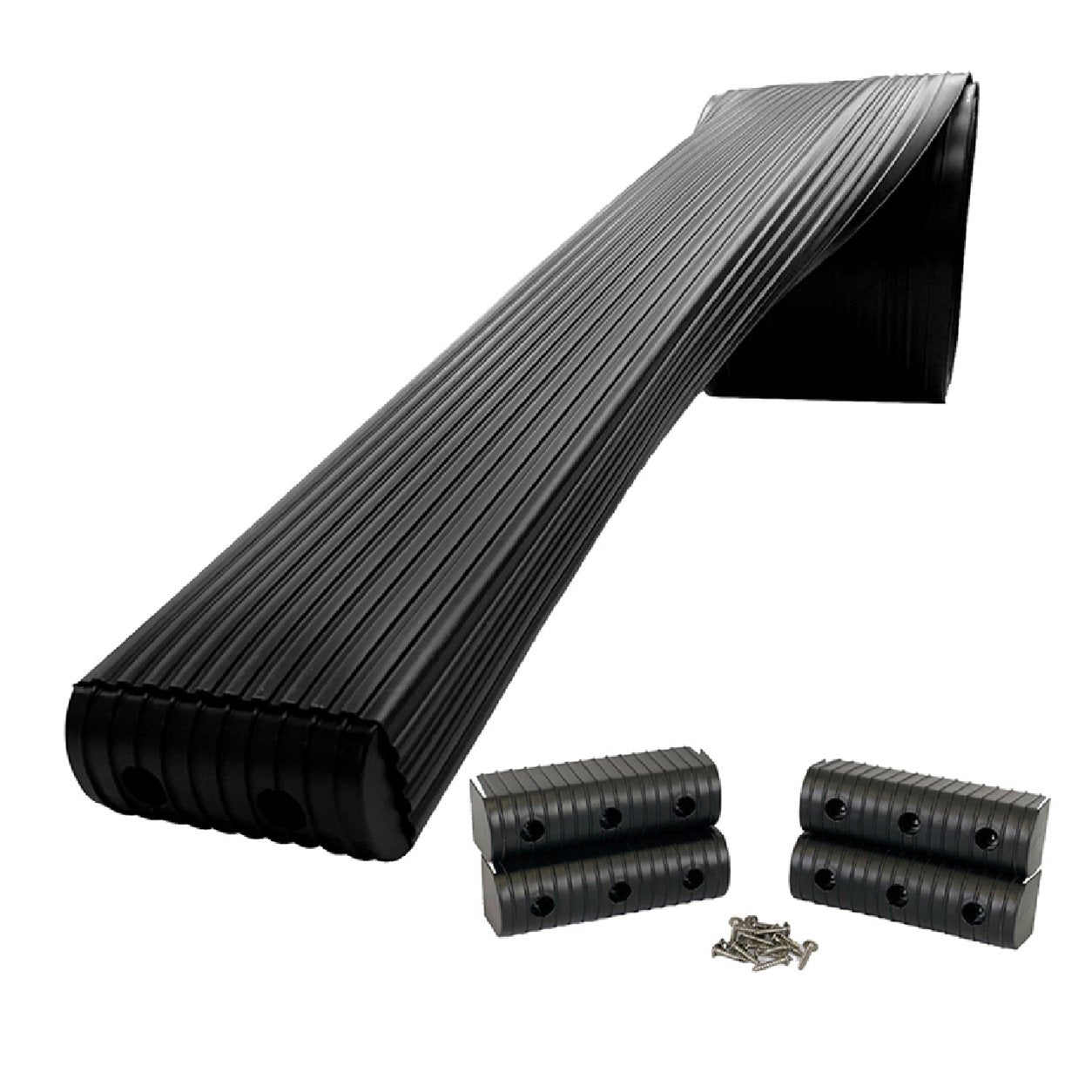 Caliber Boat Trailer BunkWrap Kit - Black 24' x 2" x 6" Roll + 4 Caps