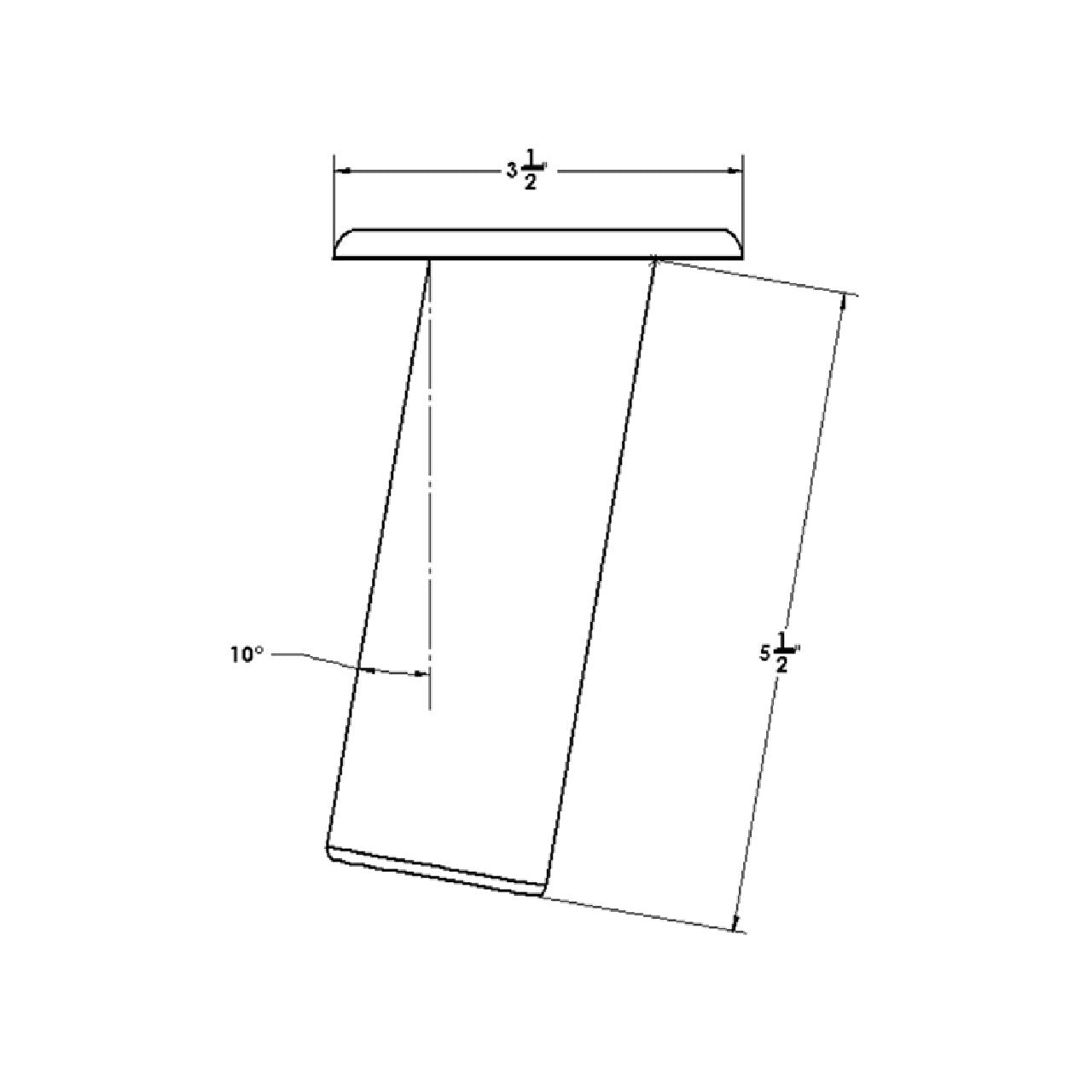 TACO Flush Mount Fishing Rod Holder 10° - Deluxe Anodized Finish
