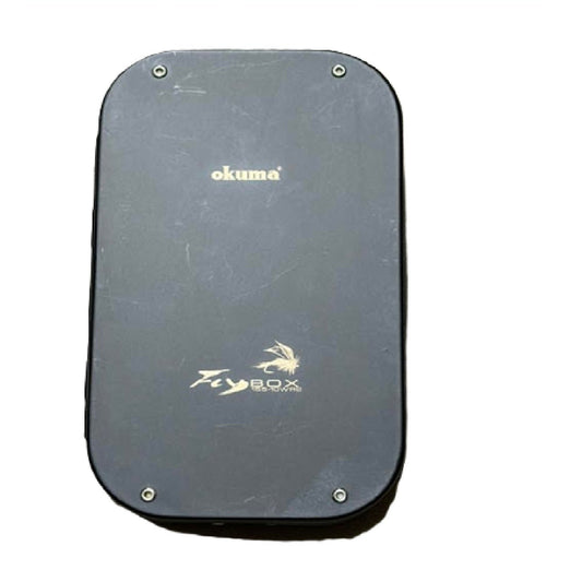 Okuma Classic Aluminum Fly Fishing Tackle Box with 10 Compartments Fly Box BM1