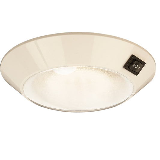 Sea-Dog White Plastic LED Dome Boat Light 4" Day/Night - Clear/Red Bulb