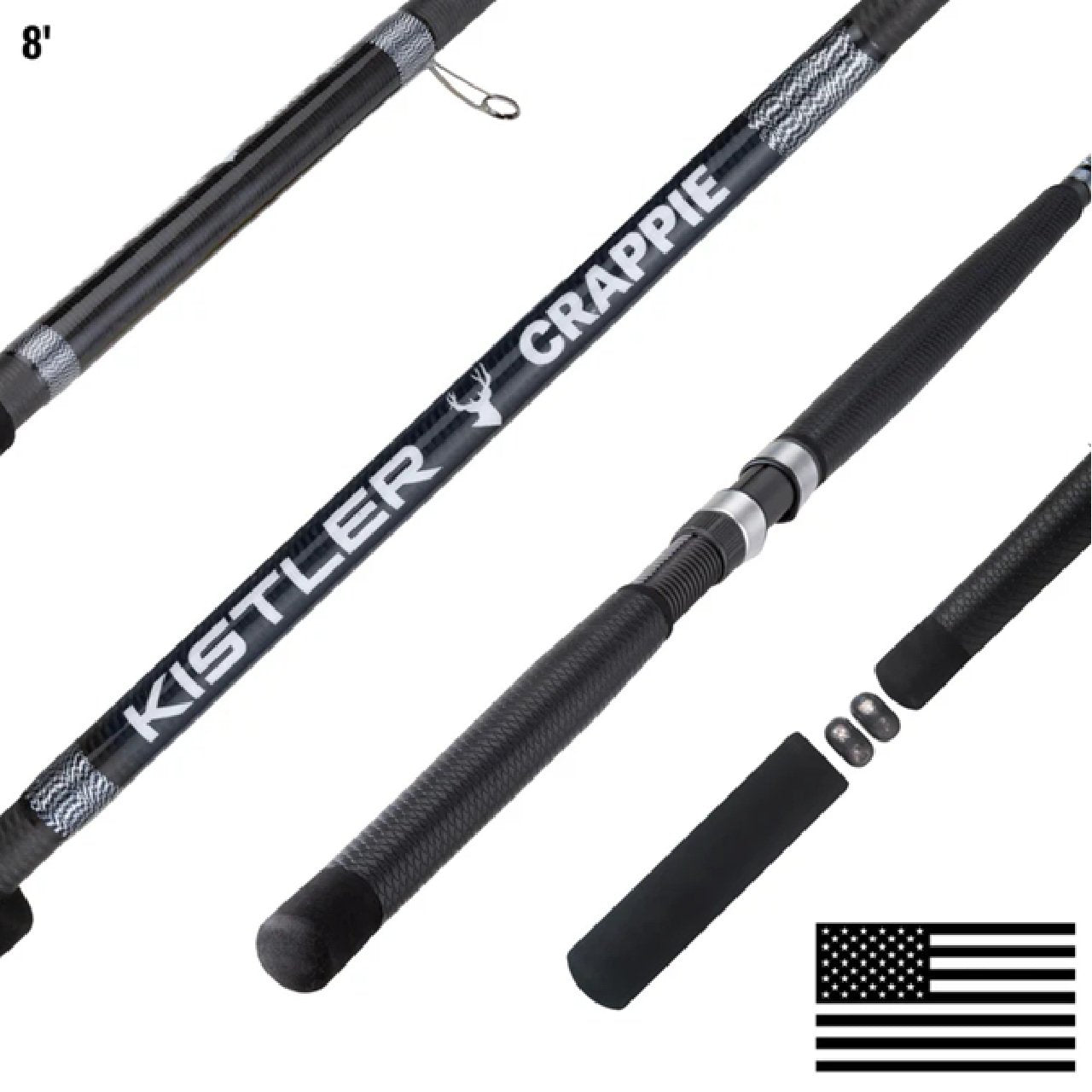 Kistler Big Game Crappie Fishing Pole 8' "Muley"
