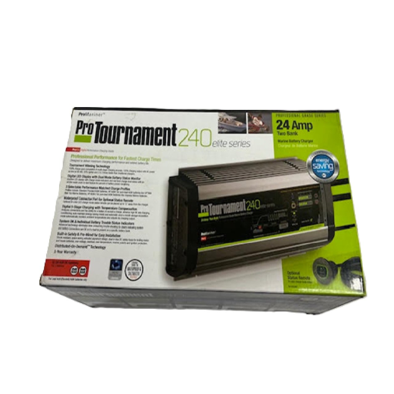 ProMariner ProTournament 240 Elite Marine Battery Charger 2 Bank, 24 Amp used