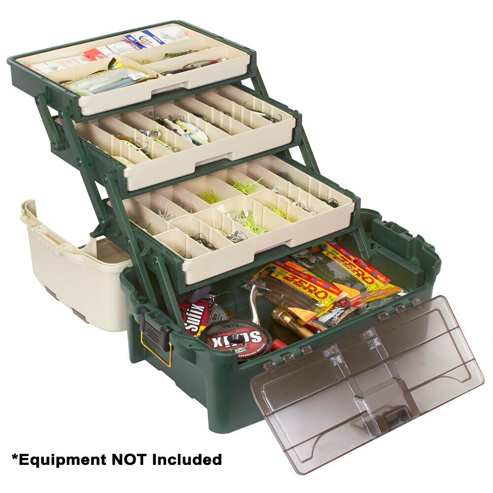 Plano Hybrid Hip 3-Tray Fishing Hard Side Tackle Box - Forest Green