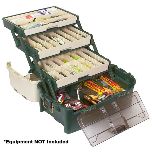 Plano Hybrid Hip 3-Tray Fishing Hard Side Tackle Box - Forest Green