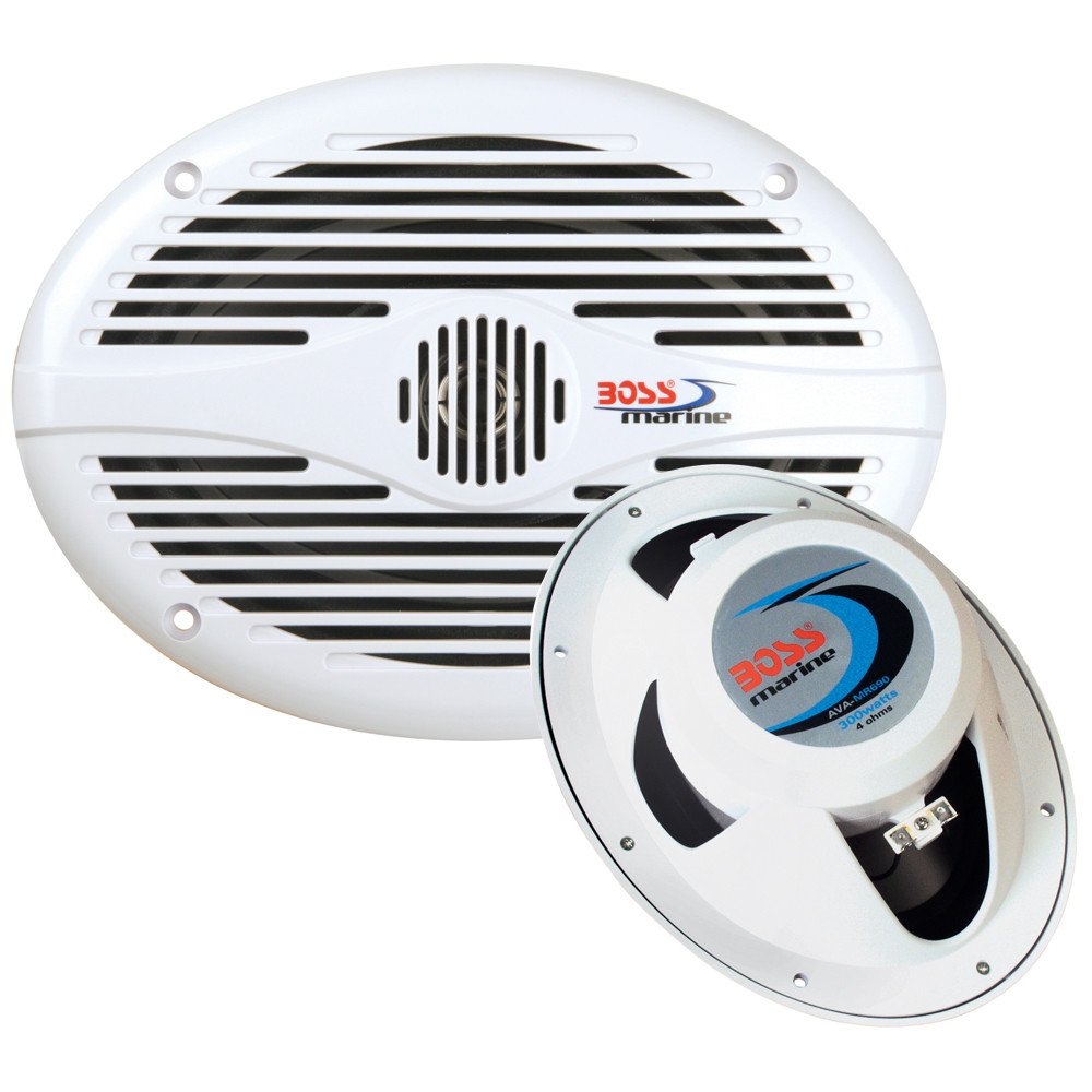 Boss Audio 6"x 9" 350W Oval Boat Speakers - White - MR690