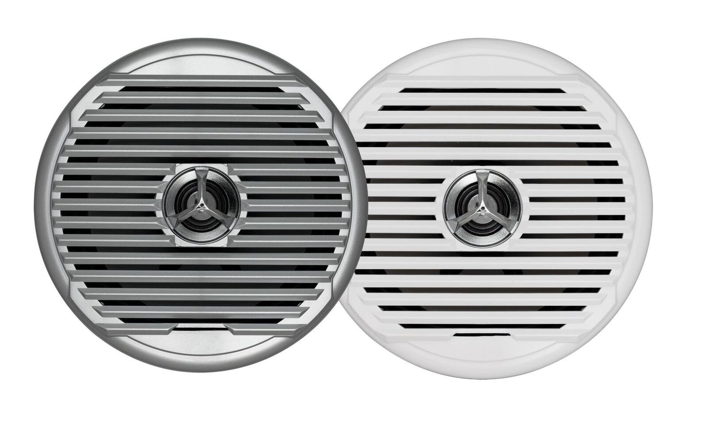 Jensen 6.5" 75W Coaxial Boat Speakers, Silver/White MSX65R