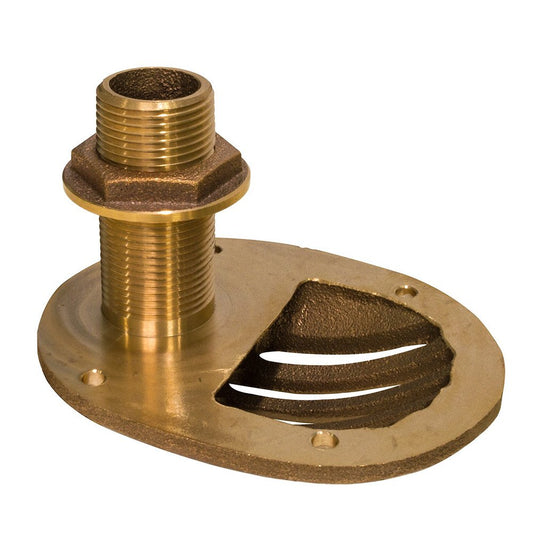 GROCO 3/4" Bronze Combo Scoop Thru-Hull Boat Water drain w/Nut