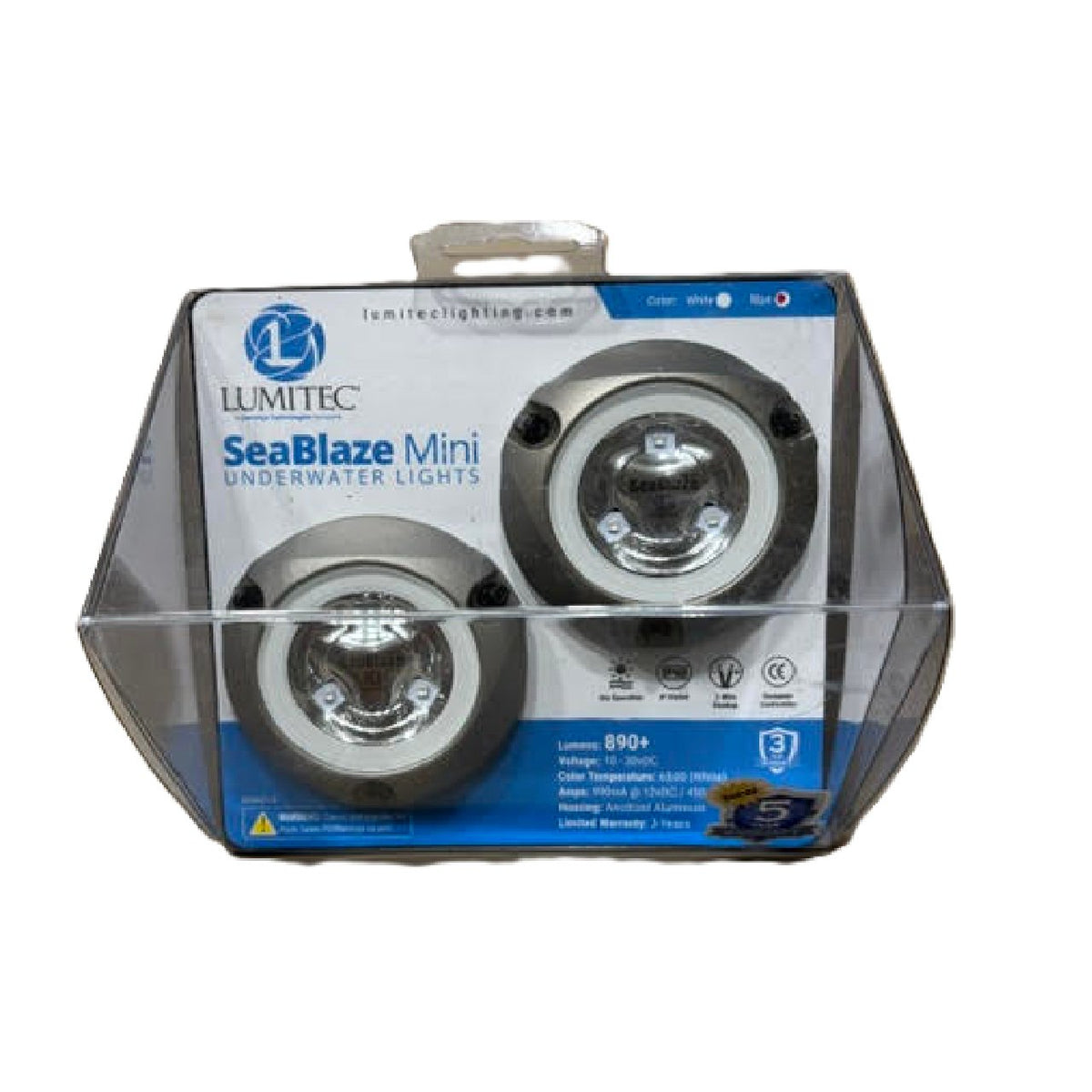 Lumitec SeaBlaze Mini Underwater Light Pair Brushed Finish Blue Non-Dimming-BM1