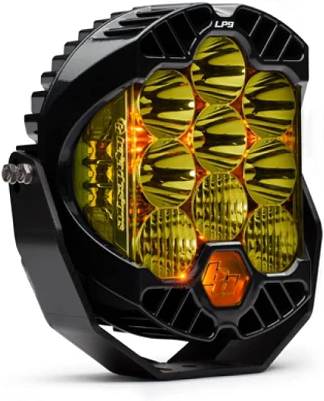 Baja Designs Driving/ Fog Light; LP9 Pro; LED Bulb; 8 Inch Round Amber
