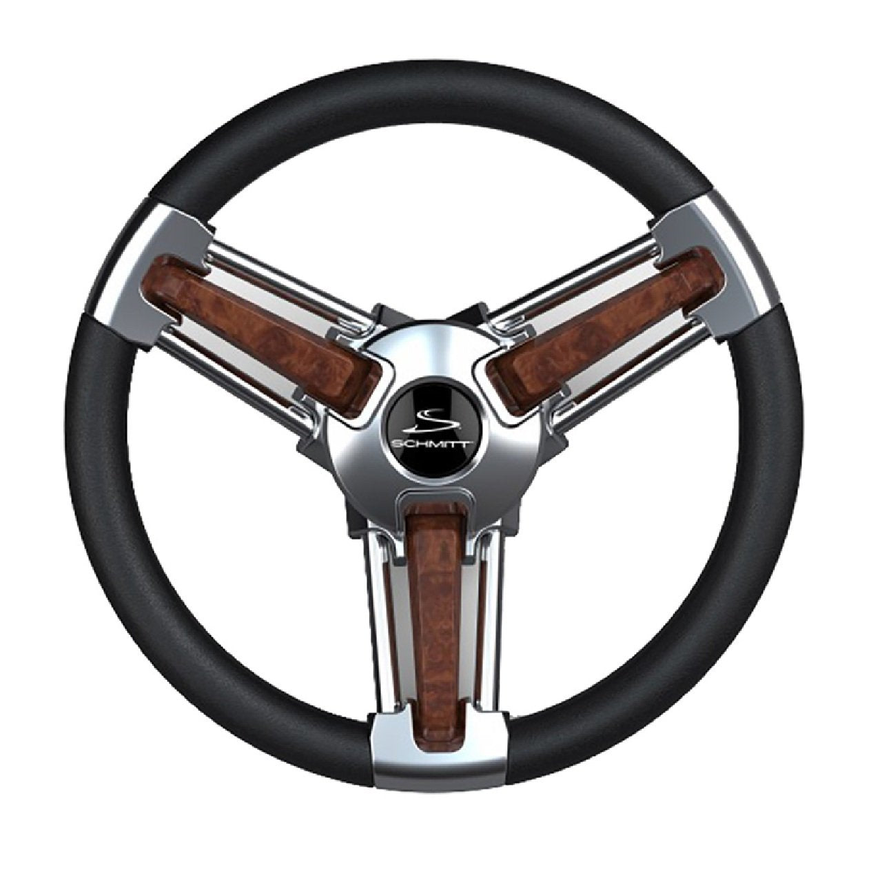 Schmitt Marine Burano Boat Steering Wheel 14" 3/4" Tapered Shaft Burl