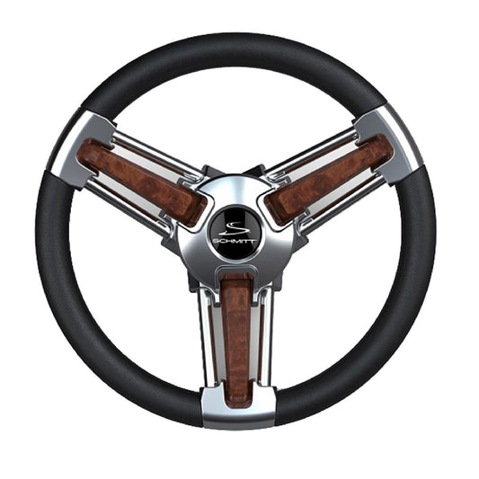 Schmitt Marine Burano Boat Steering Wheel 14" 3/4" Tapered Shaft Burl
