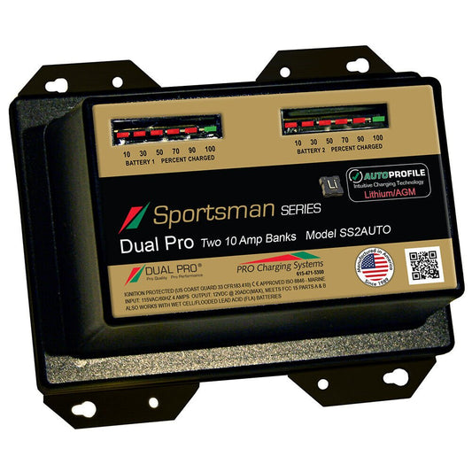 Dual Pro SS2AUTO Ss2 Auto 10a - 2-bank Lithium/agm Battery Charger