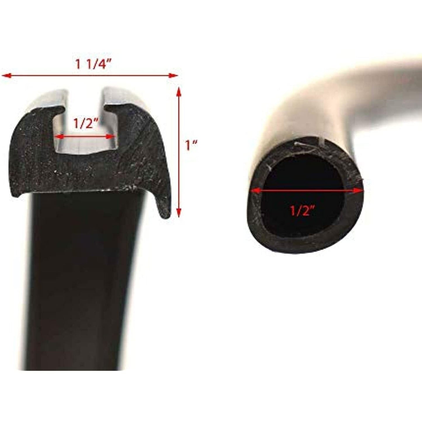 TACO Flex Vinyl Rub Rail Kit - Black w/Black Insert - 70' - 1-1/4" x 15/16"