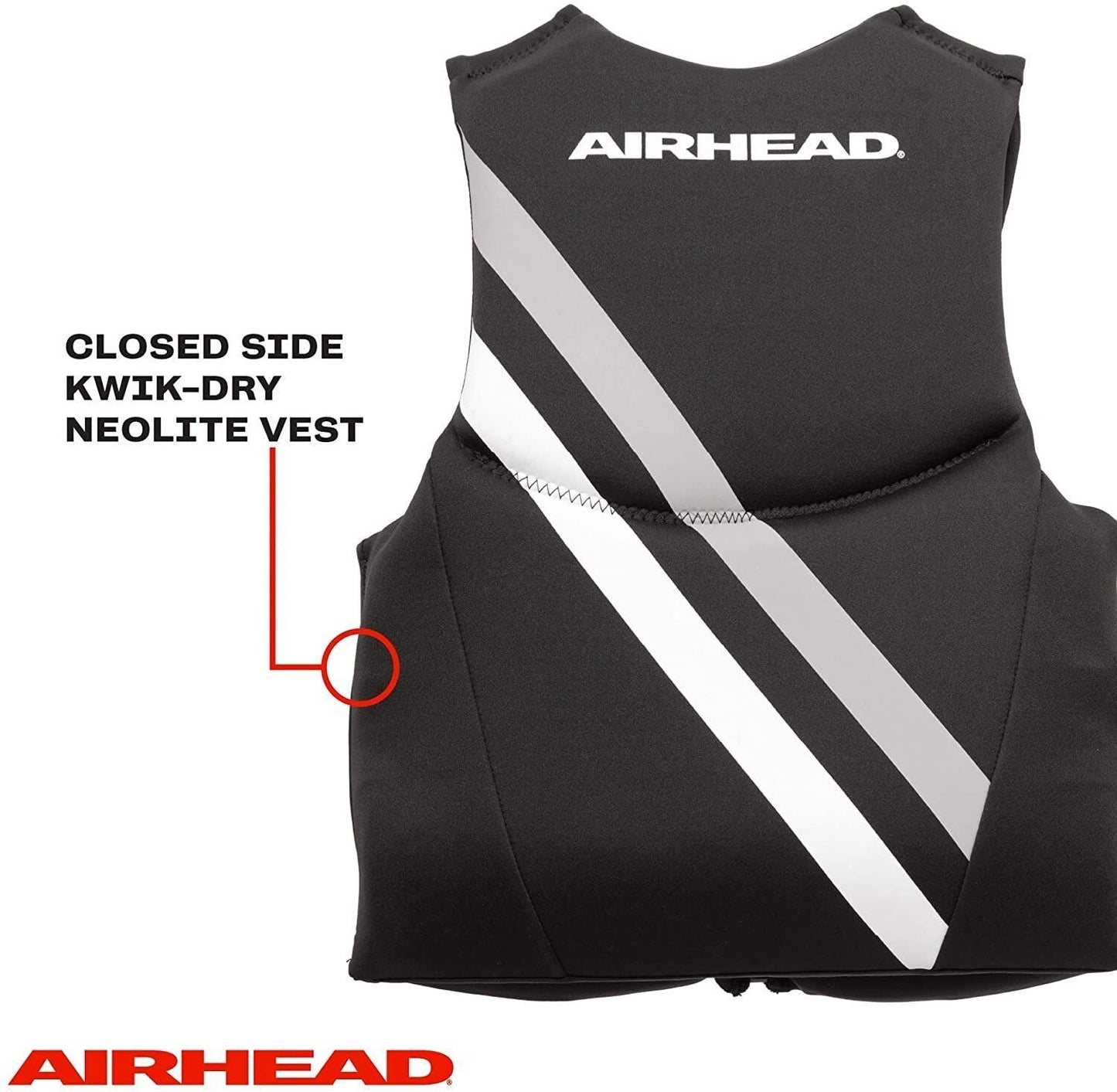 Airhead Orca Life Jacket/ Life Vest Soft Kwik-Dry Neolite Material
