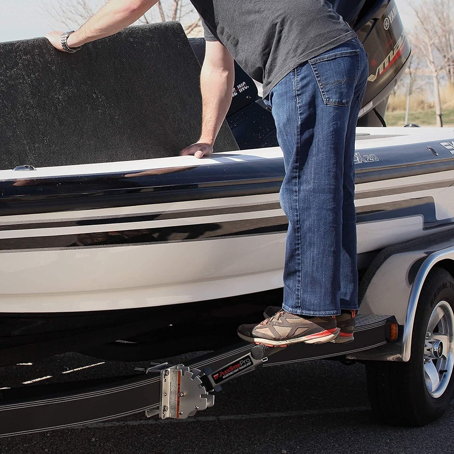 Megaware FlexStep® Pro Package - Aluminum Boat Trailer Step