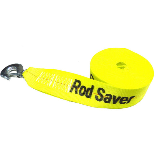 Rod Saver Extra Heavy Duty Replacement Winch Strap - Yellow 3" x 25' with 10,000 lb Snap Hook
