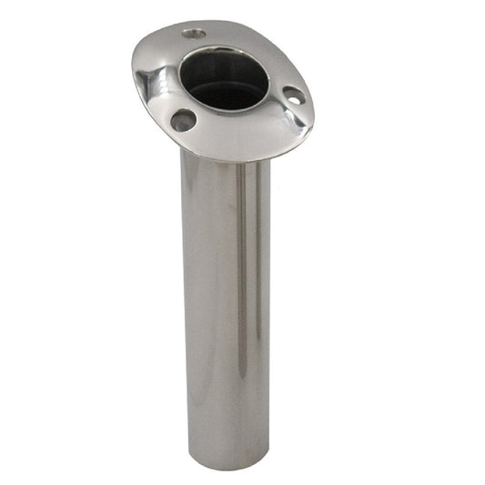 C.E. Smith Flush Mount Fishing Rod Holder - 30 Degree - Black Liner - No Logo