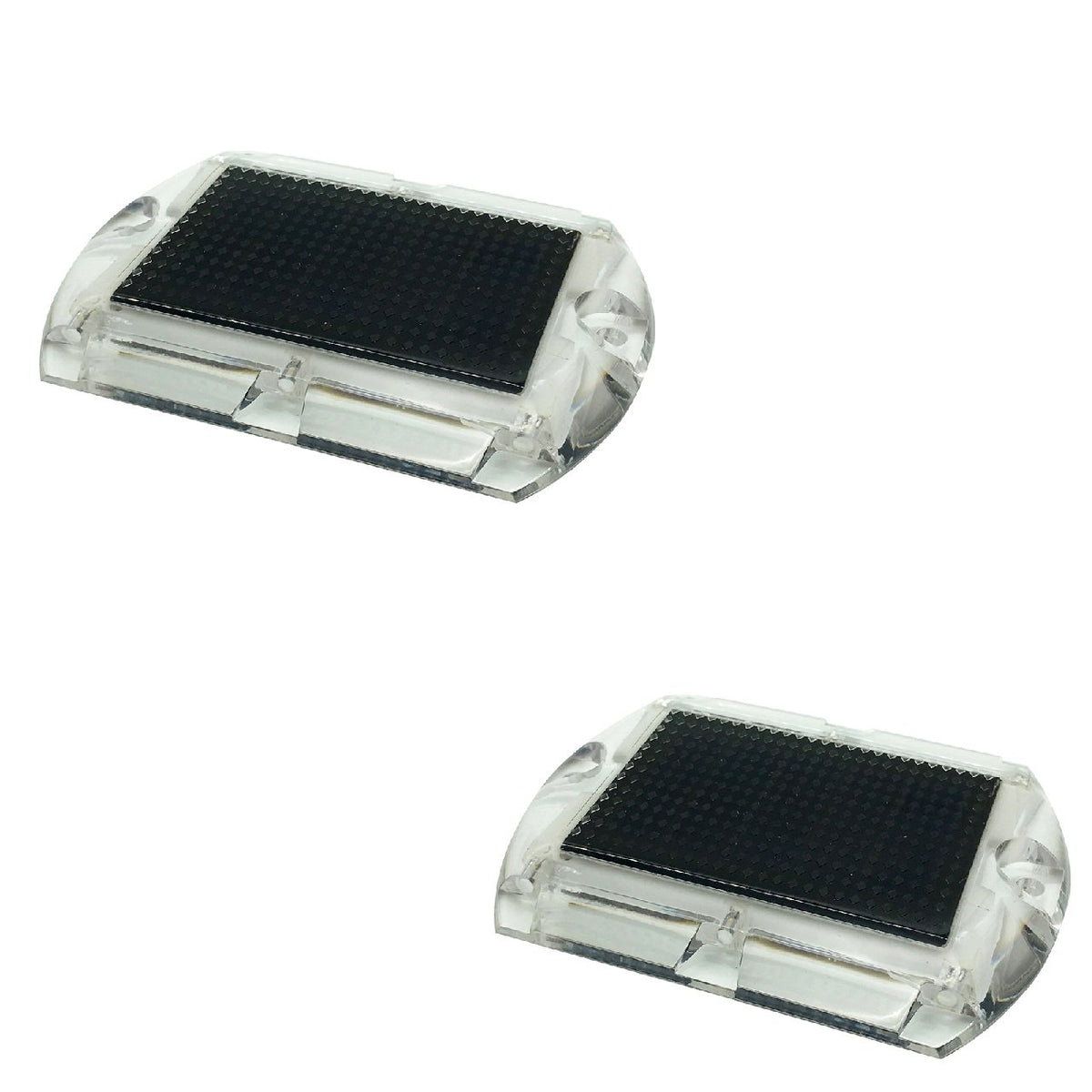Hydro Glow 3.5" x 4.5" Rectangular LED Ultra Thin Solar Pathway Dock Light 3K (2 Pack)