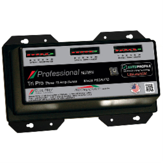 Dual Pro PS3 Auto 15A - 3-Bank Lithium/AGM Battery Charger