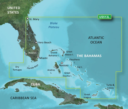 Garmin BlueChart® g3 Vision® HD - VUS513L - Jacksonville - Bahamas - microSD™/SD