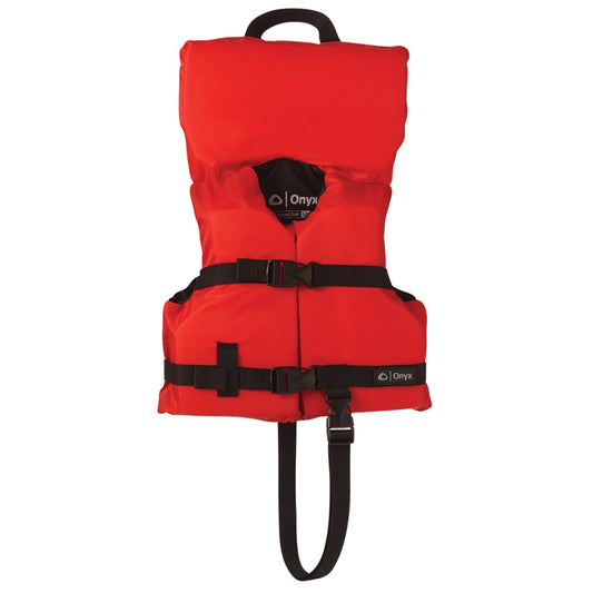 Onyx Nylon General Purpose Life Jacket PFD- Infant/Child Under 50lbs - Red